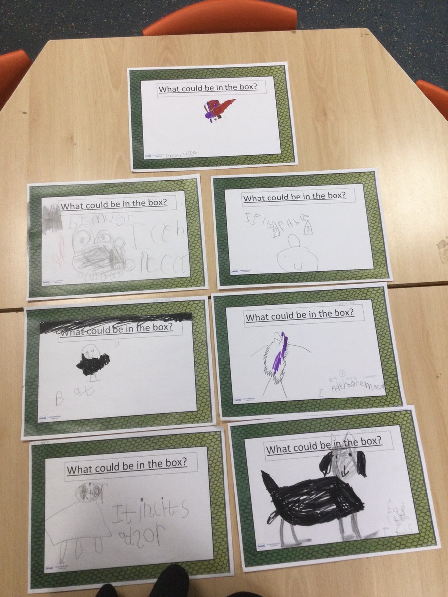 Jackson_Miss1's tweet photo. *Special Delivery*

This morning we received a delivery. We showed fantastic detective skills and guessed what might be inside the box.

This afternoon we discovered that Marvin the Monkey was inside the fragile box! 
@BalshawLaneCPS @Miss_Arundale https://t.co/vqKCElI6TQ