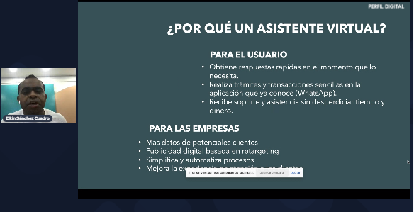 PerfilDigital's tweet photo. La charla de cierre del #PerfilDigitalTrends2022 está a cargo de @ElkinSanchez quien nos comenta sobre las tendencias del marketing conversacional y el uso estratégico de los chatbots. 

En vivo: https://t.co/0wwuGd0xDW https://t.co/3EITE8w8ES