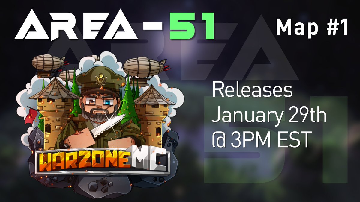 WarzoneMC_'s tweet photo. WarzoneMC Factions Map #1: January 29, 3PM EST 

Map Information: https://t.co/cvxjcaopD0 
Discord Server: https://t.co/cL4jZqHn8m

🎁Giveaway Prizes:
x3 $10 PayPal
x2 Discord Nitro
x1 $10 Steam Gift Card

Like, Follow, and @ a Friend to Enter!
Winners Announced on Release Day! https://t.co/ncuCrE4KwW