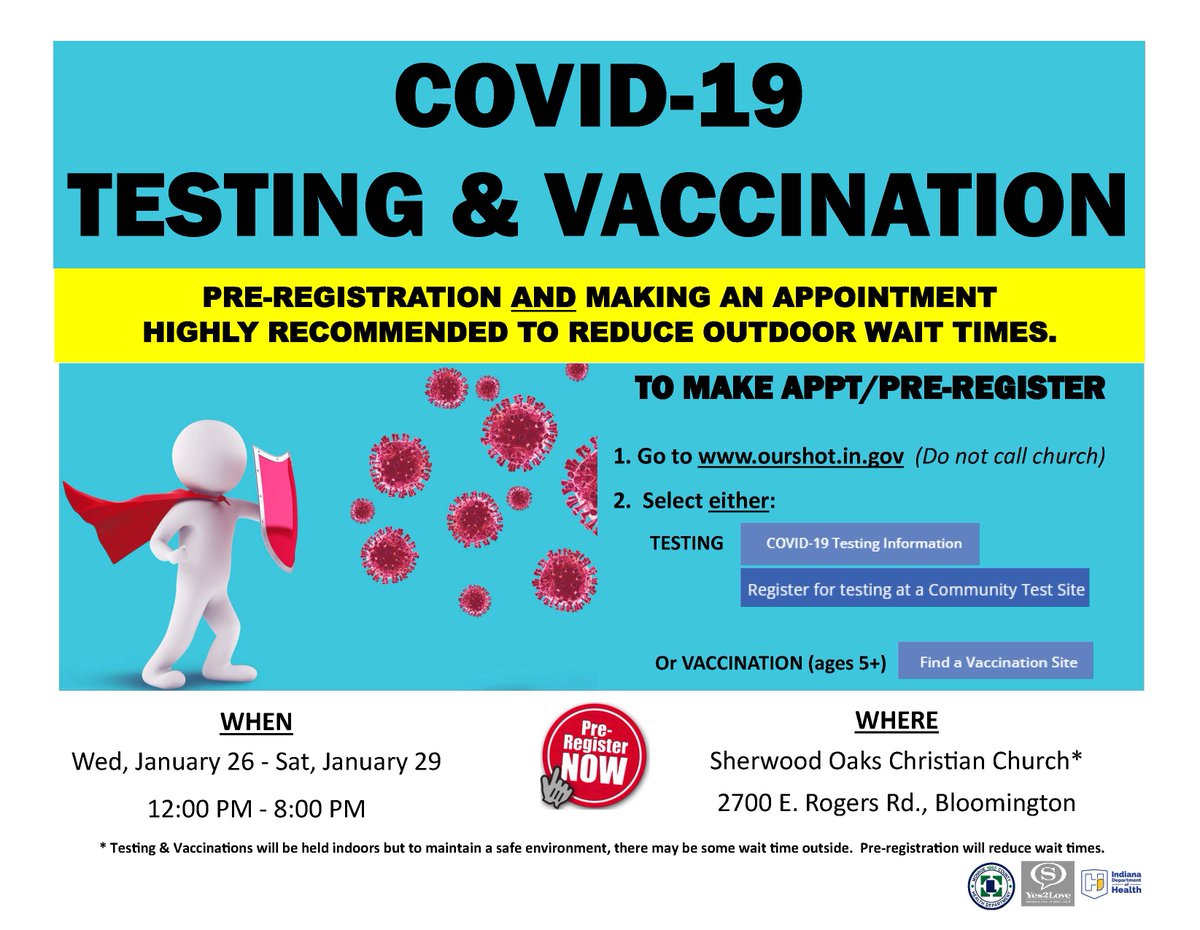 Another opportunity to get tested or vaccinated this week.