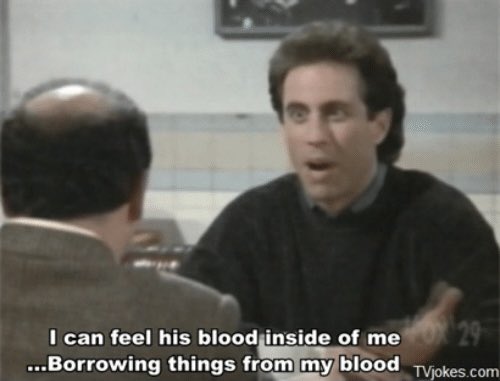 atobiamd's tweet image. We are watching the #Seinfeld episode “The Blood” this week! Some #Seins2Look4 that will be discussed during Friday’s didactic are #classicalconditioning and #delusional #disorder subtypes @Psyfeld