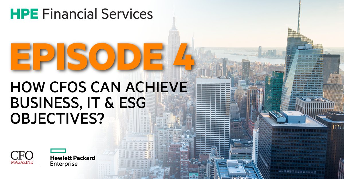 HPE_FS's tweet photo. Wondering how CFOs can achieve #business, #IT &amp; ESG objectives?  Watch this quick video https://t.co/yP8CR4mTZ7 to learn how the increased popularity of consumption-based service solutions can help CFOs drive cost efficiencies. #AssetManagement #InvestmentCapacity https://t.co/UWisukqqSQ