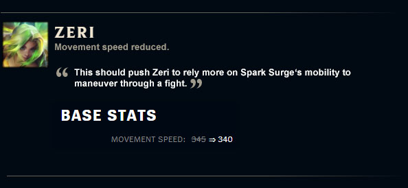 Zeri zooming around with 1534 km/h minding her own business

This is the nerf we are secretly waiting for