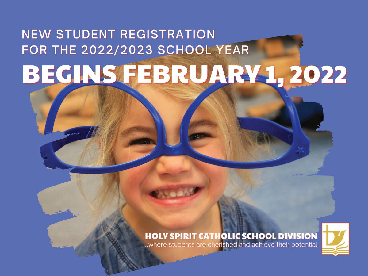 New Student Registration begins Feb1/22! All are welcome in our publicly funded Catholic schools. Contact us to see if #CatholicEducation is a good fit for your family! For more info about #hs4 Kindergarten, Early Learning, French Immersion, visit holyspirit.ab.ca/schools/regist….