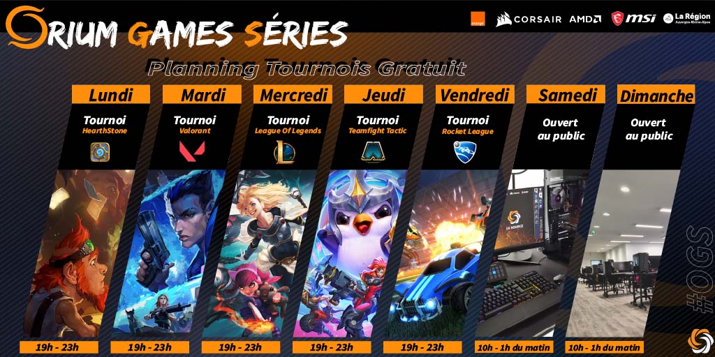 LaSource_esport's tweet photo. Nous lançons l'Orium Games Séries 🏆
Un #tournoi gratuit sur 5 jeux différents !

Une semaine de chaque mois durant 4 mois 📅
Près de 56 000 Oriums à la clé 🤑

🗓️ Février à Juin
📍 76 Rue Marius Berliet, 69008 Lyon

⚠️ Plus d'information dans les jours à venir ⚠️

#OGS https://t.co/fm7dhMsA3y