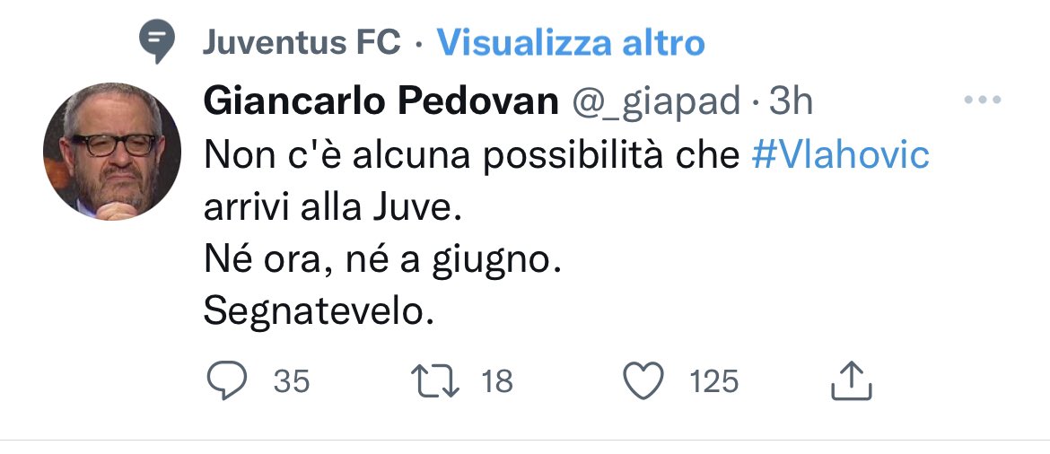 gfrancopezz's tweet photo. Un saluto Gianca’ @_giapad #Vlahovic https://t.co/YFKVEKV6dL