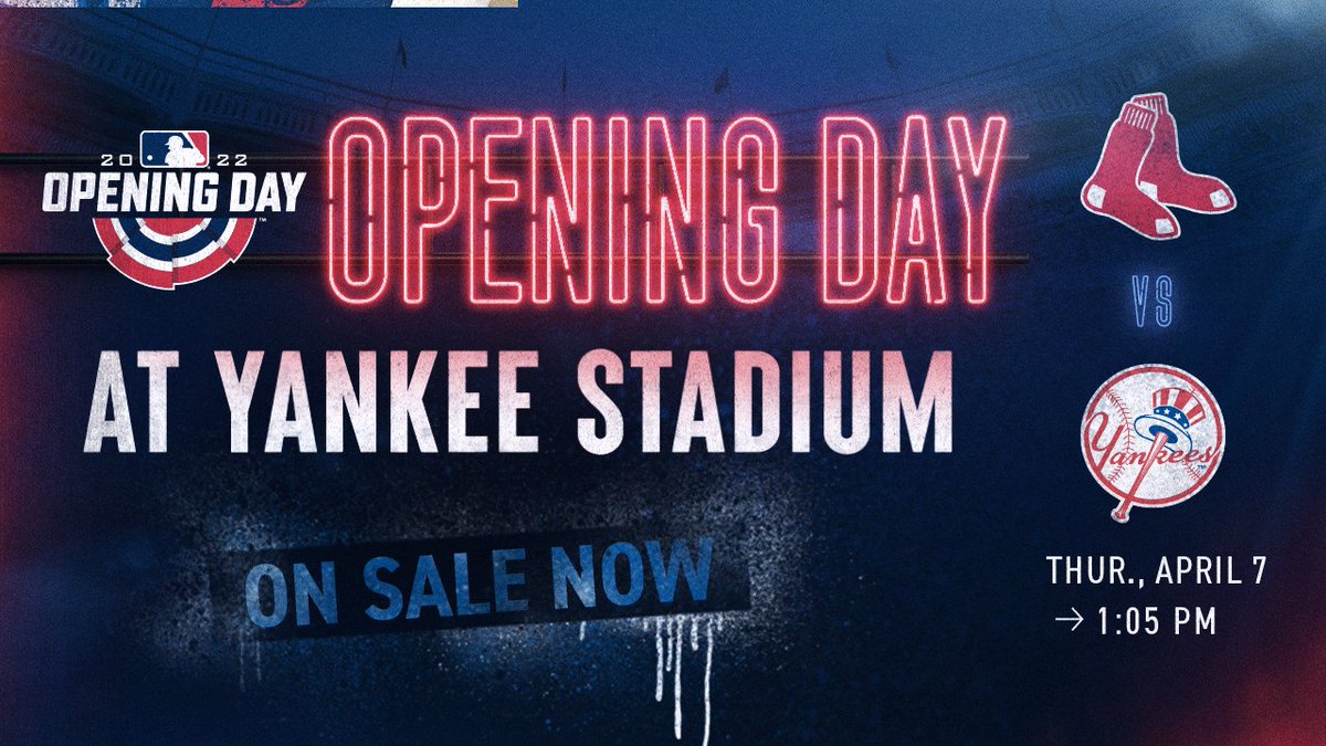 The Rivalry returns for Opening Day in the BX.

Tickets on sale now: atmlb.com/3qmnrr3