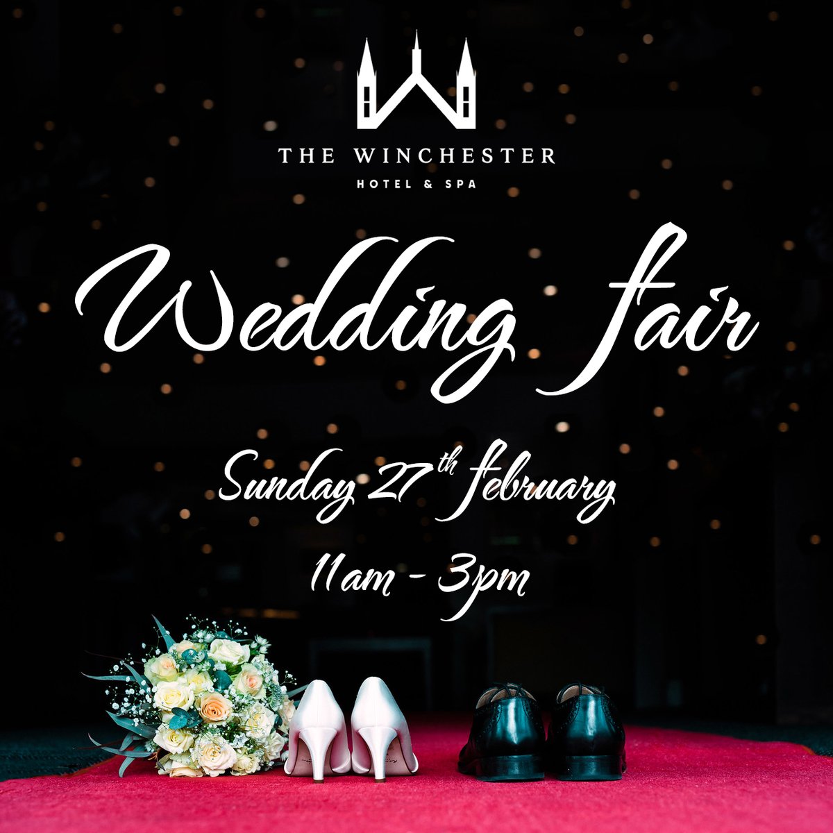 Save the date and join us at The Winchester Hotel &amp; Spa for our very special Wedding Fair.
Available Sunday 27th February between 11am and 3pm.
#weddingfair #wedding #winchester #romance #weddingday #hampshire #venue #thewinchesterhotelandspa