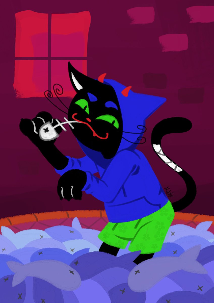 MustacheSkulls's tweet photo. Minha arte para a Fanzine do grupo #vcollabsplus sobre Gatos. Desenhei o personagem do visual novel que eu fiz com a @teasingmastervi para a #O2A2Jam do ano passado🥰
#fanzine #digitalart #originalcharacter https://t.co/E2binpBeAR
