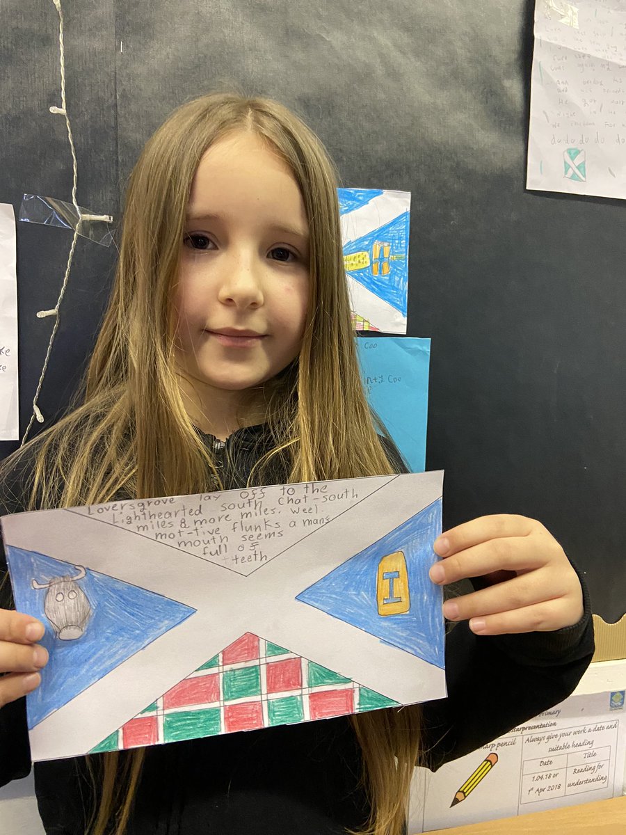 StColumbas2016's tweet photo. P4 pupils used their creativity skills to share what Scotland means to them by designing their own Scottish flag π΄σ §σ ’σ ³σ £σ ΄σ Ώ #5starcreativity #5starflags https://t.co/uV0hH8zIvr