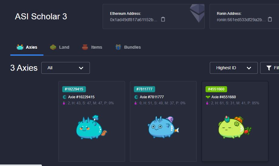 Axies Collection tweet media