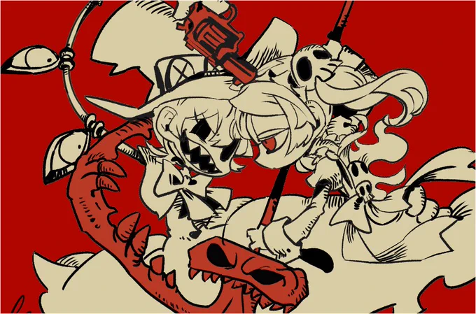 え!今日はスカルガのイラスト再掲祭りしても許されるんですか!!?(2017~2021) 