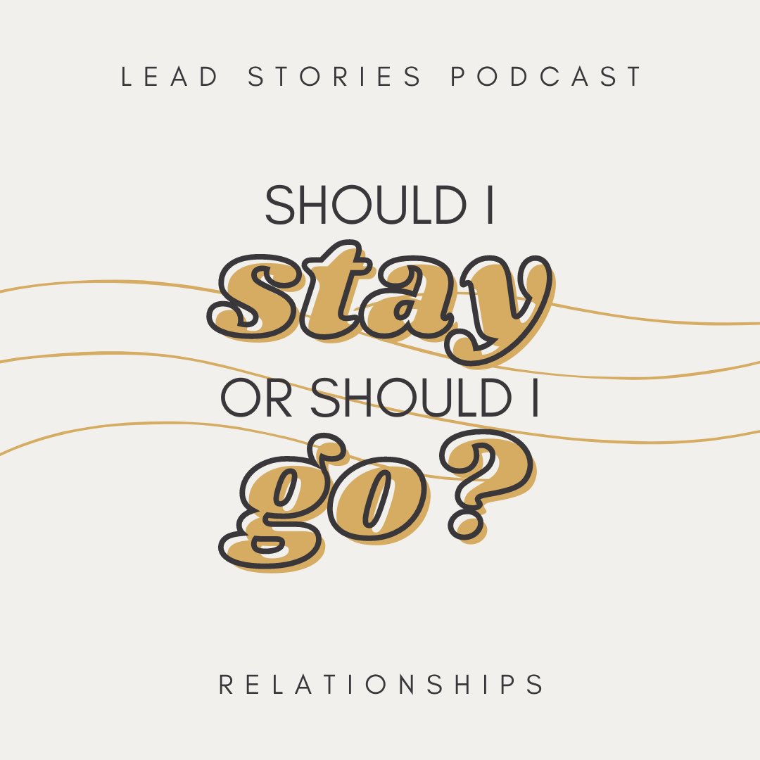 New episode this week! Should I Stay or Should I Go? #Relationships <a href="/josaxton/">_MR__JOKER</a> <a href="/PastorSteph/">Pastor Steph O'Brien</a>