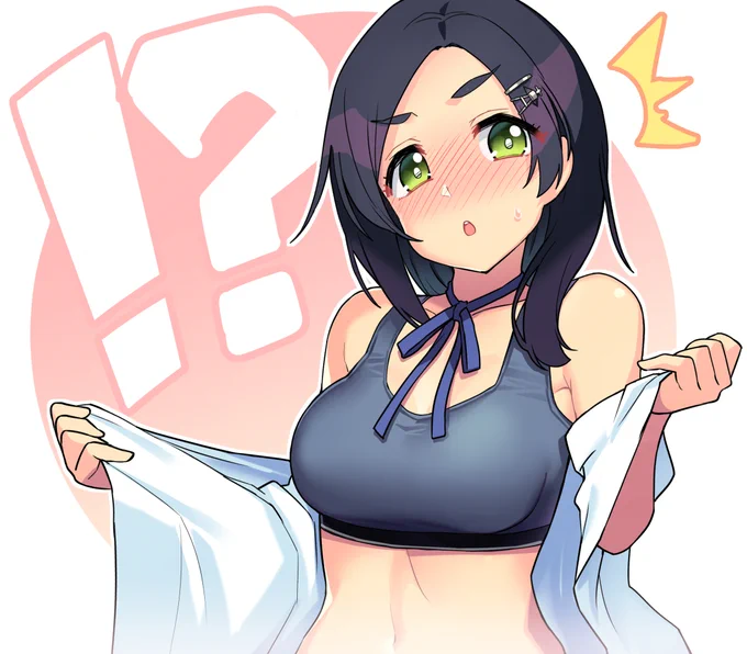 #艦これ版深夜の真剣お絵描き60分一本勝負
#艦これ版真剣お絵描き60分一本勝負_20220125
着替え覗かれ黒潮さん 