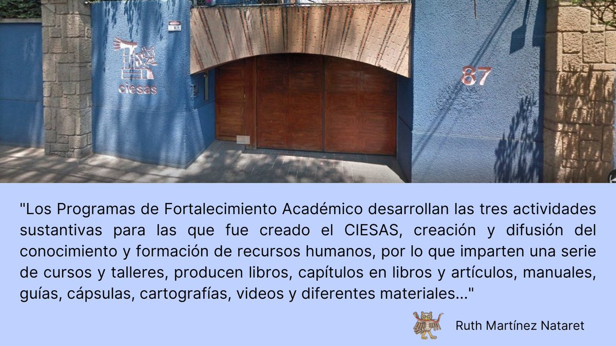 Ichan_tecolotl's tweet photo. #EdiciónEspecial
#ProgramasCIESAS
“Los Programas de Fortalecimiento Académico, fortaleciendo su impacto y presencia en las tareas sustantivas del CIESAS”
Texto de Ruth Martínez Nataret (Asistente de #PFA #CIESAS)
Leer más >> https://t.co/nI9PSAw2rI
@CiesasC https://t.co/nlw5S9nINo