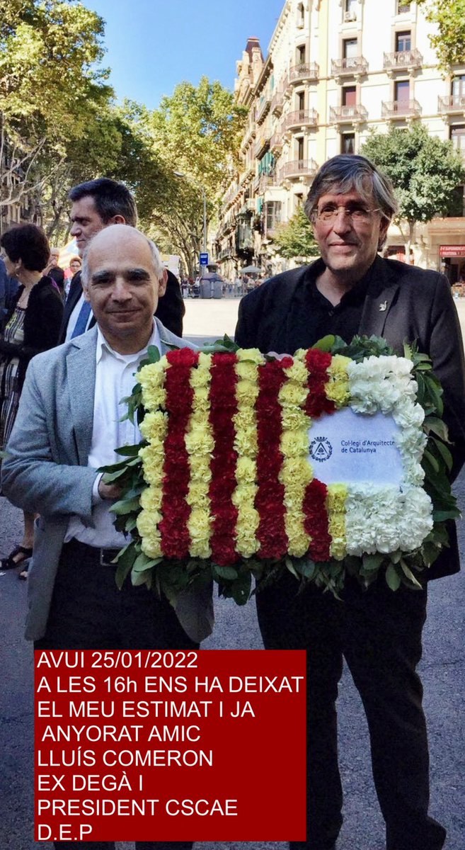 grupDDD's tweet photo. AVUI 25/01/2022 A LES 16h ENS HA DEIXAT EL MEU ESTIMAT I JA ANYORAT AMIC
LLUÍS COMERON
EX DEGÀ I 
PRESIDENT CSCAE https://t.co/o9ApUq36NQ