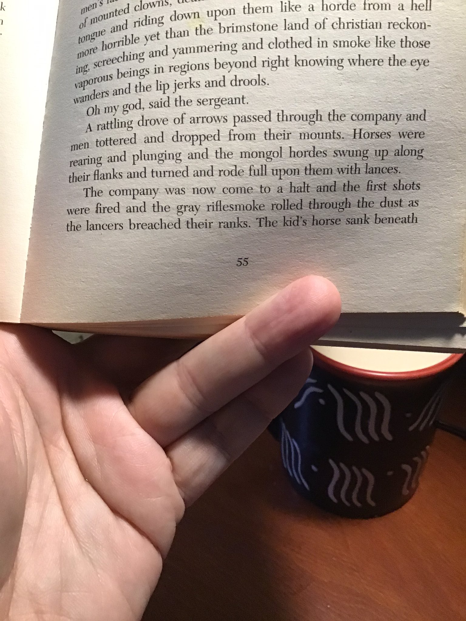 fellow travelers series on X: @ilya_poet Visceral? Unforgettable? Thy name is BLOOD MERIDIAN! CormacMcCarthy Heres the last paragraph of Chapter III (starts at the very bottom of p, 55, in my Vintage