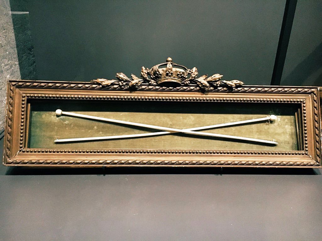 Two years ago I was in Paris making a programme about Marie Antoinette.  These items, which didn't make the final cut but which tickled my fancy greatly, were on display at the Conciergerie prison at the time.  

They're supposedly MARIE ANTOINETTE'S KNITTING NEEDLES.