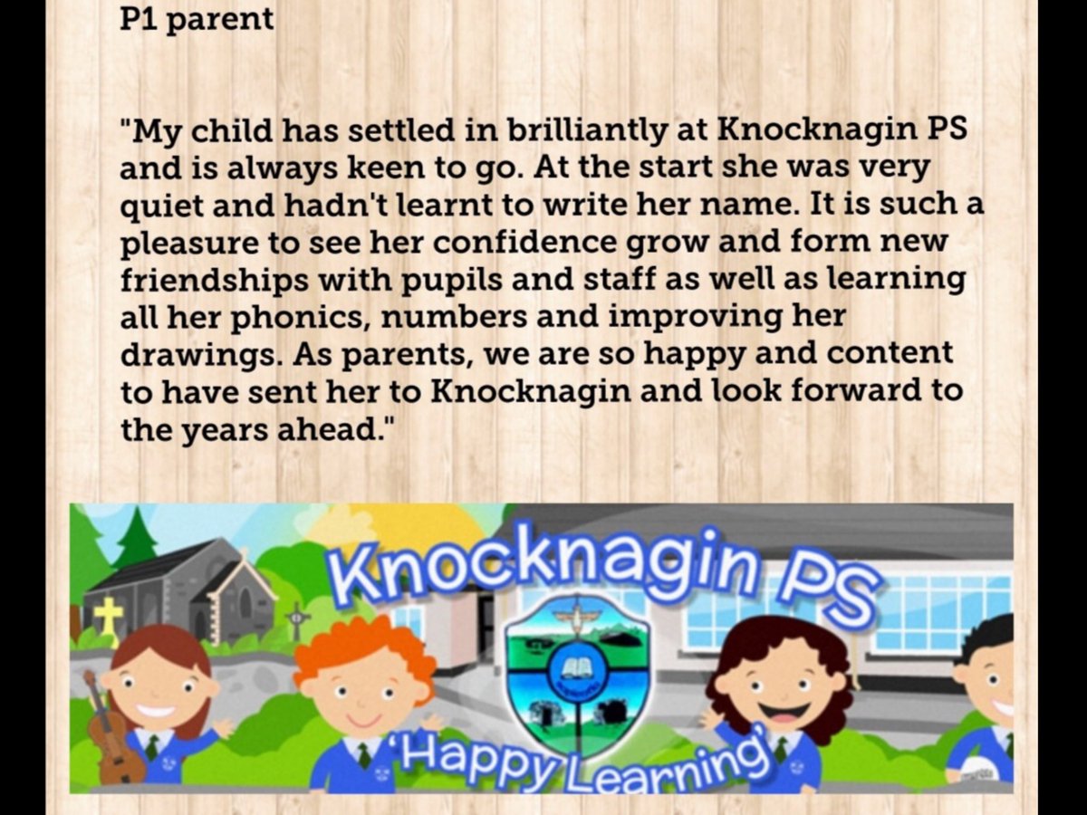 Knocknaginps's tweet photo. 🌟🌟 Parent Testimonials 🌟🌟
Please take a look at what our parents and school community have to say about Knocknagin PS.

Admissions close this Friday 28th.
@FKnocknagin @DesertmartinGAC 

https://t.co/maqXfxmjmr

https://t.co/xNy68AazJR https://t.co/DebJ78QLtR