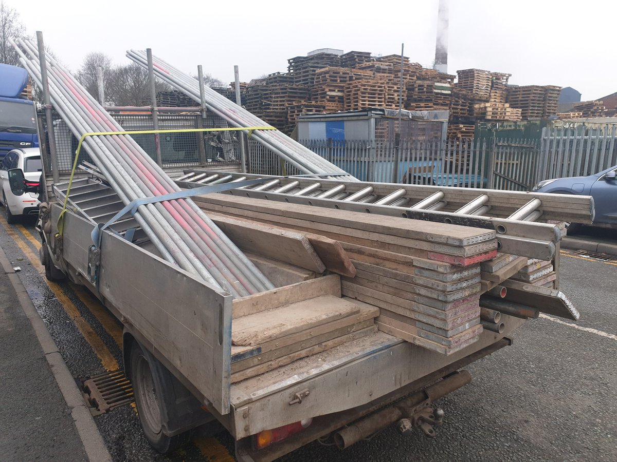 gmptraffic's tweet photo. #XT51 stopped this Ford transit in Bolton. Brought off the A666 and taken to a weigh bridge it was found to be 15% over on its front axle and 29.7% over on its gross weight. Prohibited and £600 in fines issued at the roadside @NWmwaypolice https://t.co/r1nQYGjSMB