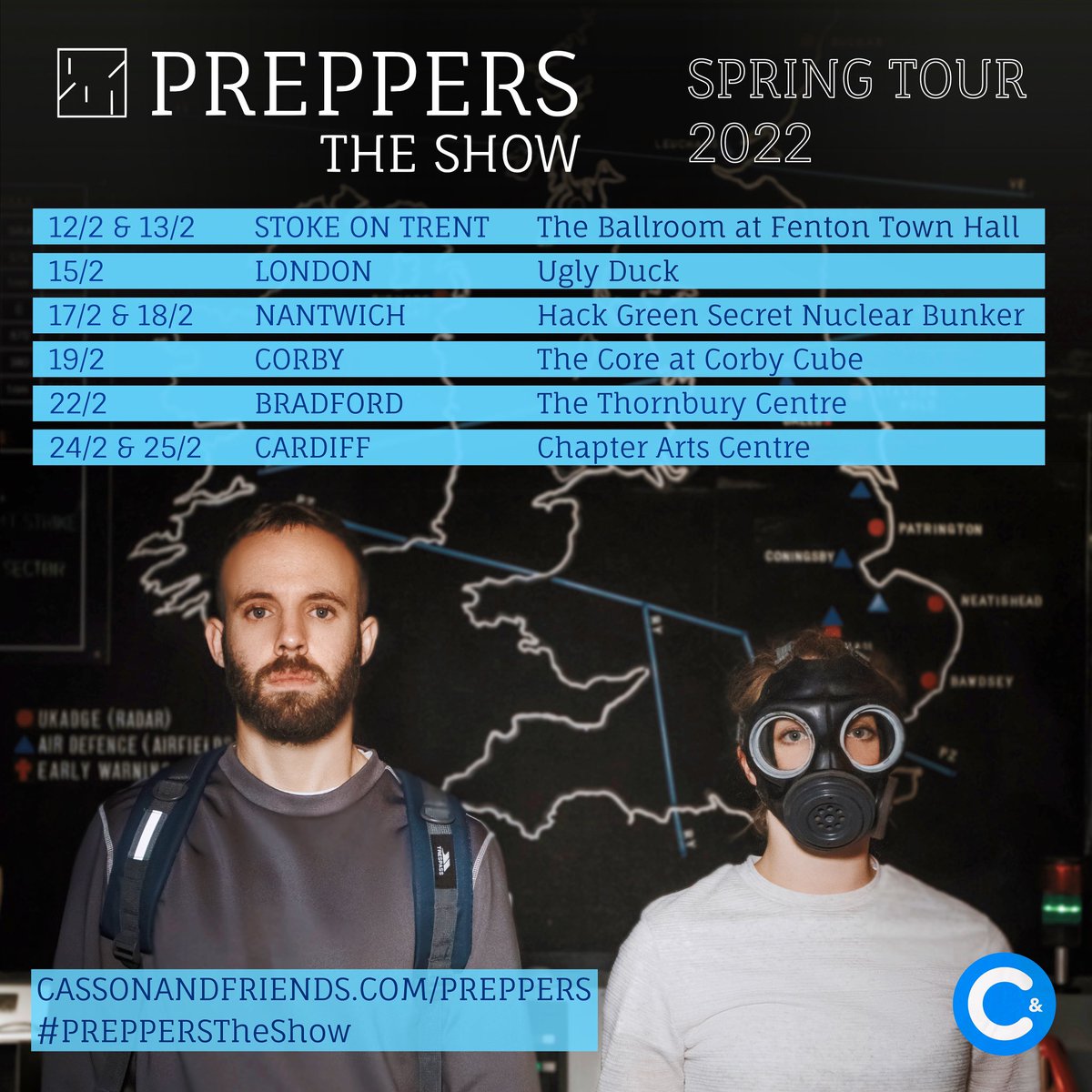 casson_friends's tweet photo. ☢️ #PREPPERSTheShow TOUR SPRING 2022 ☢️

Verbatim Documentary Dance Theatre exploring Emergency Survival &amp; Preparedness in the UK!

12-25th Feb - Tickets @ https://t.co/7bF6wL0URq
 @restoke @weareuglyduck #HackGreenBunker @TheCoreCorby @MadeWithMany_ @SpinArts1 @chaptertweets https://t.co/J48Ypx9fJJ