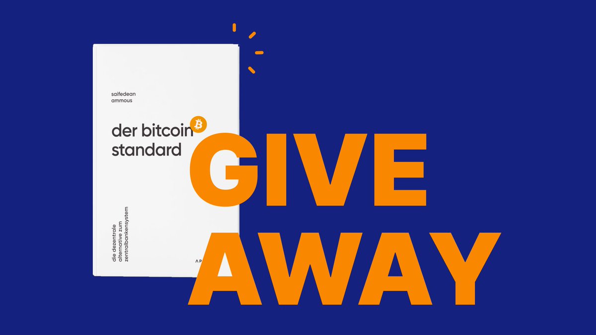 relai_app's tweet image. 🎁GIVEAWAY TIME! 🎁

Wir verlosen vier (4) Exemplare von @saifedean’s Bitcoin Standard von @aprycotmedia 📘

Alles, was du tun musst, um zu gewinnen, ist:

1. Retweete diesen Beitrag 🔁
2. Folge sowohl @aprycotmedia als auch @Relai_ch 

And that's it!