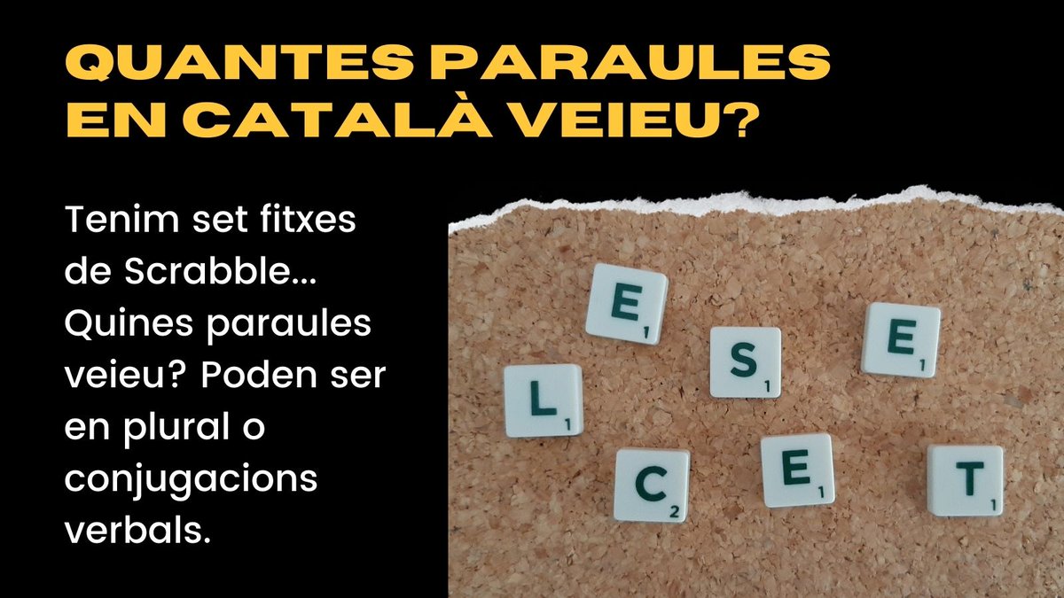 Atenció, darrer joc de gener! Dijous al vespre, la resposta.
Info: fiscrabble.cat/us-plantegem-a…
#scrabble #scrabblecat #scrabbleencatalà #escrable #català #paraulogic #cultura #paraules #WordleCAT  #llenguacatalana #llengua #BonDia #itujuguesencatalà #jocsencatalà <a href="/CanviisEm/">No em canviïs la llengua</a> <a href="/cpnlcat/">Consorci per a la Normalització Lingüística</a>