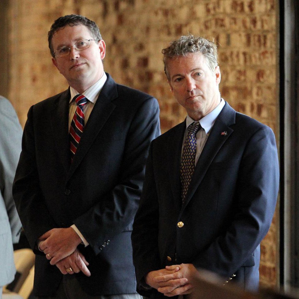 RandPaul's tweet photo. Happy birthday to my friend and colleague, @RepThomasMassie. I’m glad to have you in this fight for liberty. https://t.co/wTqCjcnm70