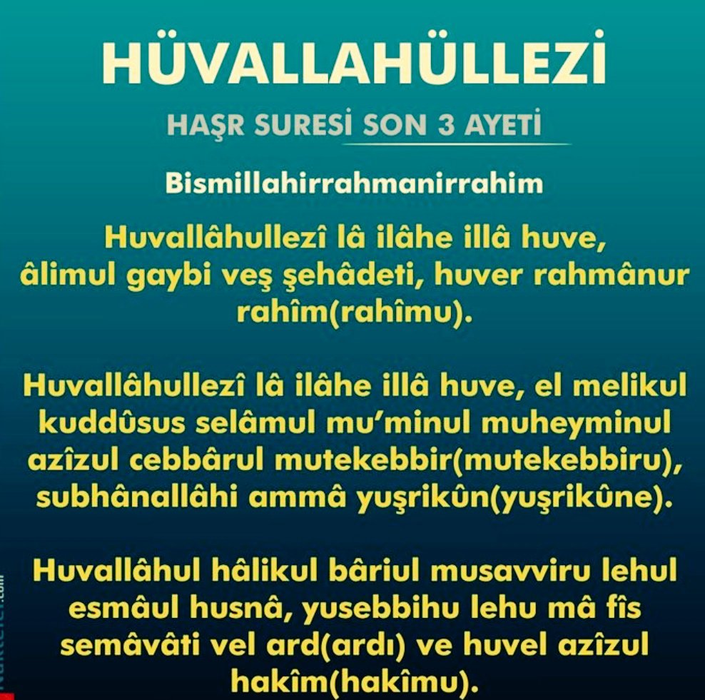 esprens_'s tweet photo. Allah o kimseye akşama kadar duâ ve istiğfar etmek üzere yetmiş bin melek vazifelendirir. O günde ölürse şehid olarak ölür. Kim geceye girerken okursa o da aynı dereceye ulaşır.” 
(Tirmizî, Fedâilü`l-Kur`ân 22, Mevakıt 65; Müsned, 5/26) https://t.co/XJFSSgSMGu