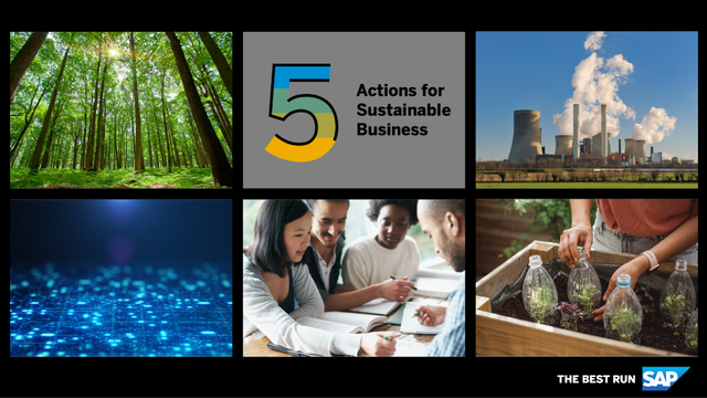 SeanTnoP's tweet photo. At @SAP, we believe there are 5 essential actions for sustainable business. Together we have the potential to reinvent businesses, industries, and economies to deliver positive outcomes for the environment and society. Explore the 5 actions. #SAP4Good https://t.co/RI49yg1FFO https://t.co/BonCbVw182