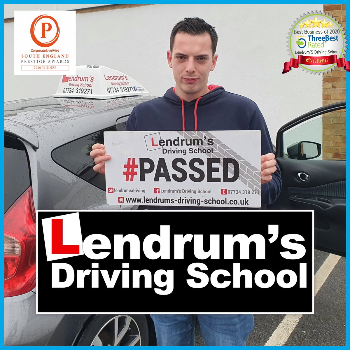 Congratulations to Luke who #passed his #drivingtest 1st time 🏆🥇🏆🥇🏆🥇 in #Southampton with #drivinginstructor Abde