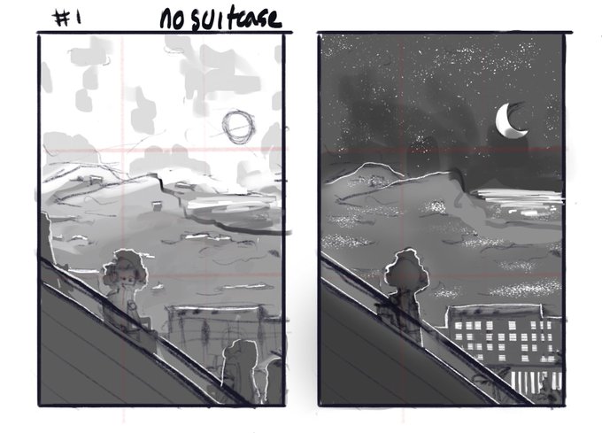 Tysm for 5k likes! 🥺💕 These started out as an assignment from the Story-Driven Illustration class I took on Schoolism in 2020. Here are the original thumbs: https://t.co/kjfjknDRuW 