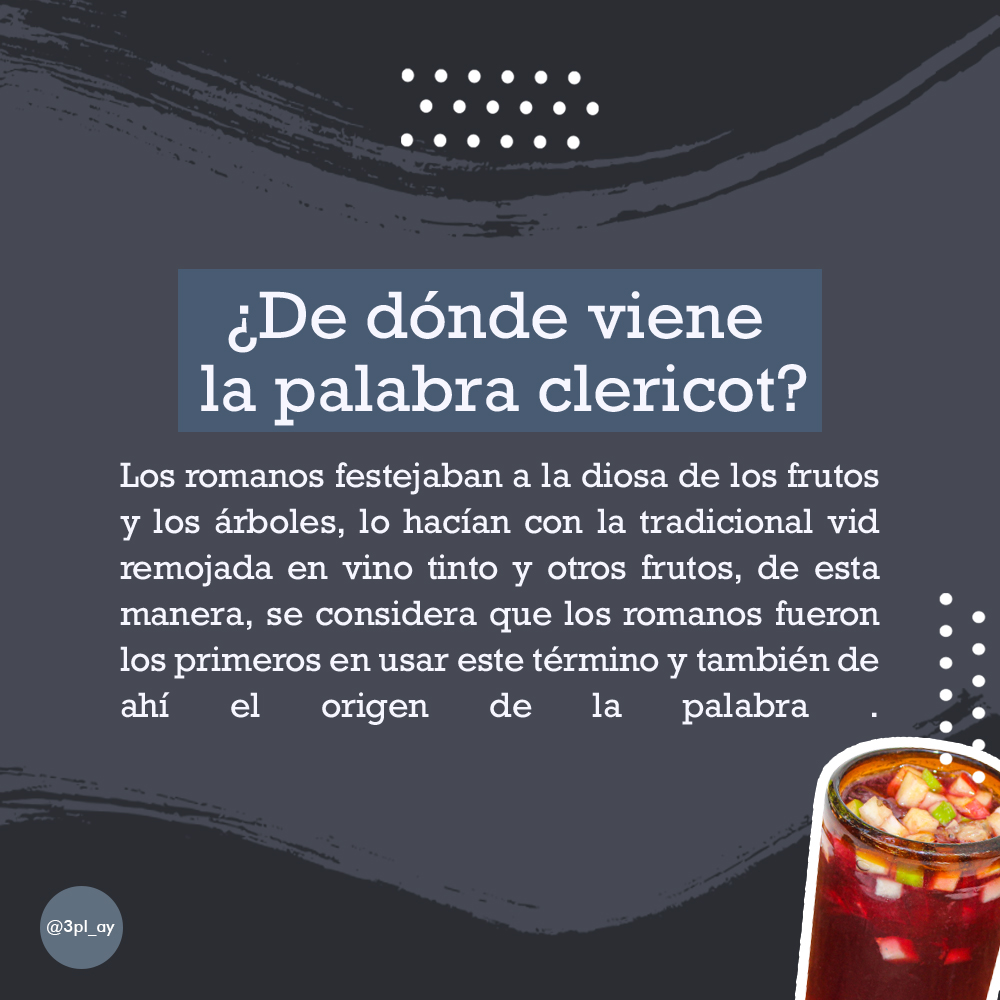 TlahuicB's tweet photo. ¿Sabes quiénes usaron el término clericot por primera vez y de dónde proviene? #clericot #vino #3pl_ay https://t.co/FOjf3Q5yqP