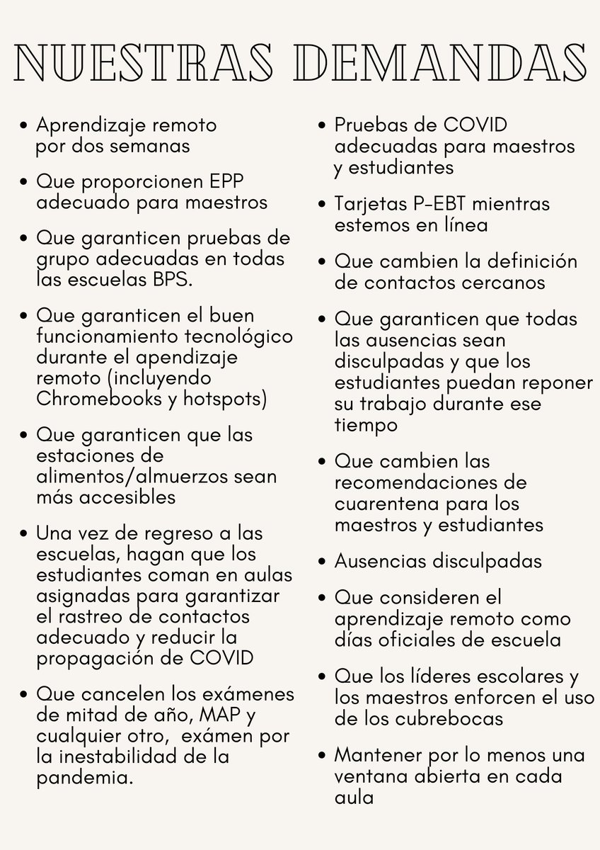 FamCOSa's tweet photo. Here are the @BSACbuzz flyers for tomorrow's walkout EN ESPANOL! 
#bospoli #COVID19 #BPSSafety https://t.co/IfHBuejquc