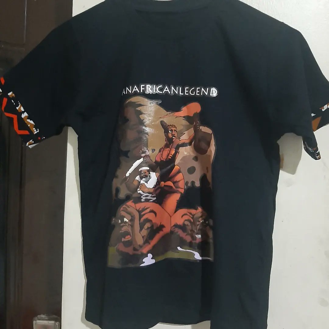 AnAfricanLegend's tweet photo. Great news!!  Anafricanlegend Moremi and Bayajidda tee-shirts are now available on order! Available in various colours for children and adults. Delivery also possible.  DM for details. #anafricanlegend https://t.co/CosZekNaGh