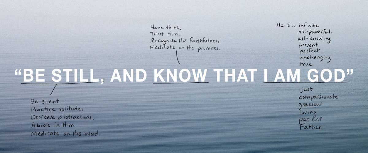 Our efforts are futile when we try to deal with things in God's domain and to fight battles bigger than our weapons can take on. Psalm 46:10 is God's invitation to us—to step into His awesome presence and let God be God.

#psalm4610 #psalms #scripture #bestillandknow