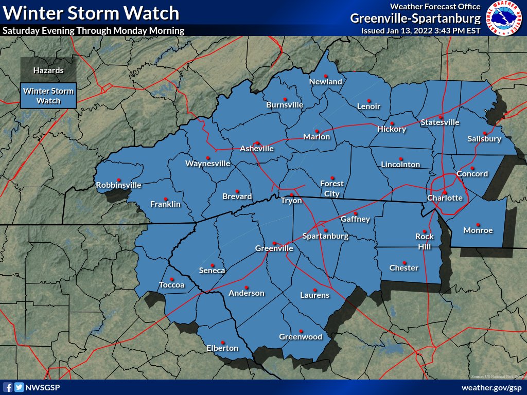 A WINTER STORM WATCH HAS BEEN ISSUED FOR THE ENTIRE FORECAST AREA: The ...