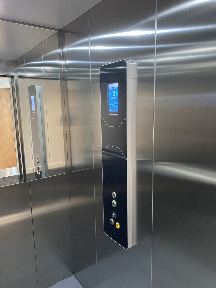 ADLLiftServices's tweet photo. Latest lift delivered successfully, safely and ahead of programme on new build office development by ADL Lift Services Ltd. 
The IMEM Revolution lift provides next generation MRL lift technology, ride comfort, safety features with flexibility on finishes to suit needs..... https://t.co/RmqLHynyCh