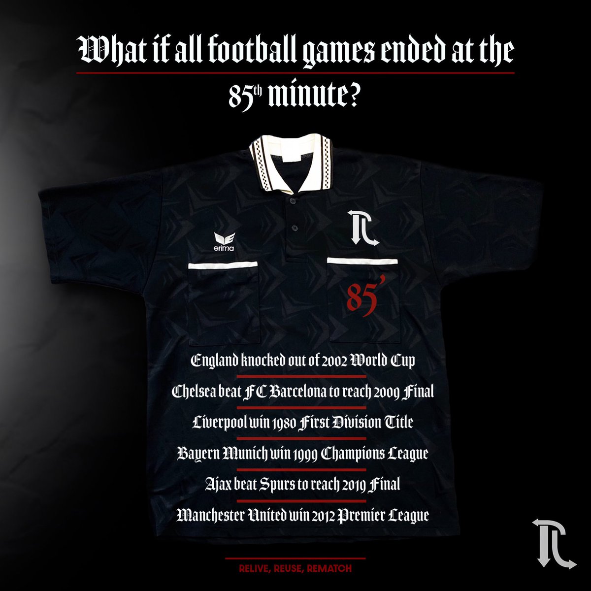 What would happen if all football games ended at 85 mins? 

This jersey shows some iconic moments that we would of missed...

#AFCON #AFCON2021 #Tunisia 

instagram.com/p/CYrjyG7s-t8/…