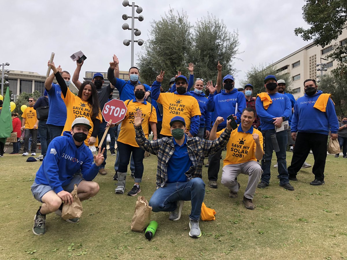 .<a href="/AReynoldsCPUC/">Alice Busching Reynolds</a> @CliffCPUC <a href="/ShiromaCPUC/">Genevieve Shiroma</a> <a href="/HouckCPUC/">Darcie L. Houck</a> more than 1800 solar workers in LA today rallied today to urge you to keep California in the lead and say NO to NEM 3.0! Will you listen to the people and #SaveSolar?