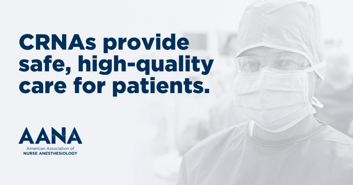 CRNAs ensure access to anesthesia in medically underserved communities where surgical, obstetric, and trauma services otherwise would not be available. CRNAs provide the same safe, high-quality care as other anesthesia professionals at a lower cost.