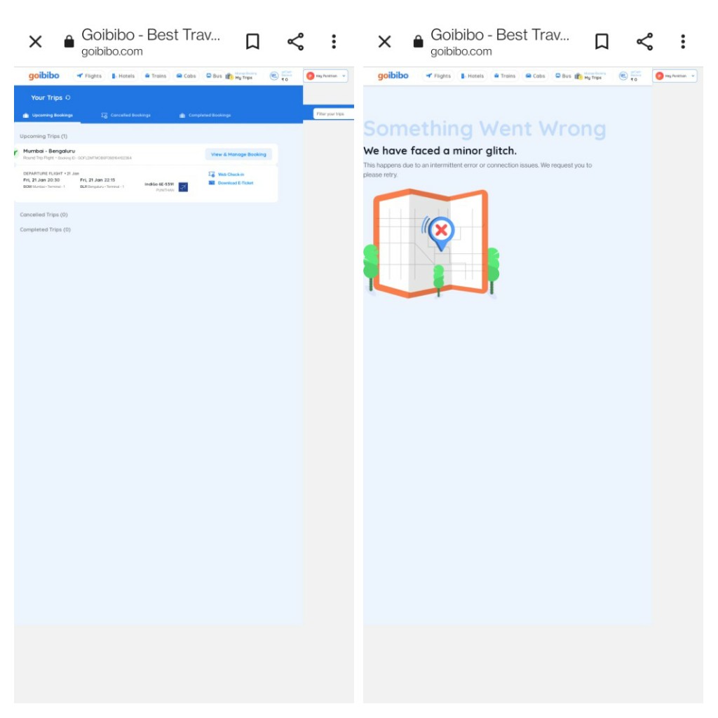 PunithanViveka2's tweet photo. @goibibo Hi Goibibo team, even in website i get same message (screenshot shown).please be bold enough to convey to the customers you dont want customers to modify our bookings &amp; initiate refund. What business ethics you guys have? @PMOIndia @MoCA_GoI @CimGOI https://t.co/5rULhOHTOg