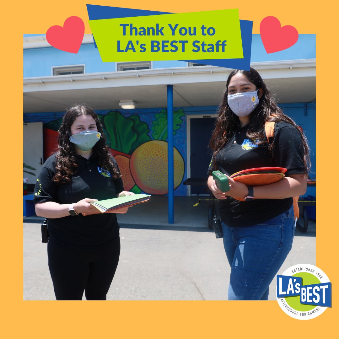 Thanks to all of our #LAsBESTAfterschool staff who are on the frontlines w/ students &amp; serve as role models for kids across #LosAngeles. They provide essential support to students that helps them learn &amp; grow. We truly appreciate their dedication to impacting children's lives.