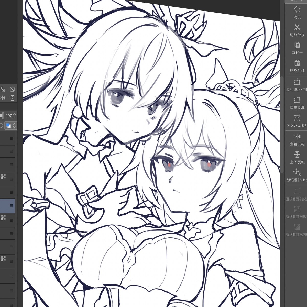 バージョンアップ前にサラッと描き上げたかったのに塗りにすら辿り着かなかった 
