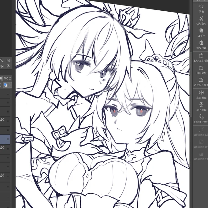 バージョンアップ前にサラッと描き上げたかったのに塗りにすら辿り着かなかった 