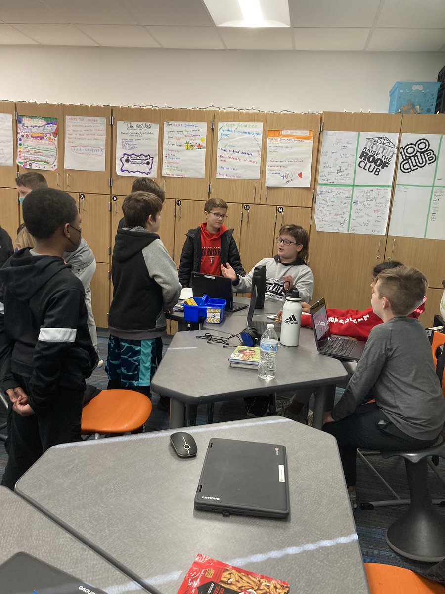 MyLilJackets's tweet photo. Our 5th graders are enjoying our Persuasion Unit, they love collaborating and making a case for their Claim! We had some passionate thinkers/debaters during our Flash Debates this week! @Dobbs_Elem #DobbsLilJackets https://t.co/R94v2dsAxe