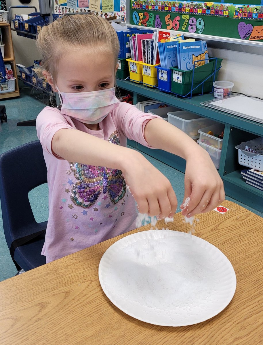 It was"snow" much fun in Kindergarten today!  It might be cold outside, however Ks were warm playing with the snow we made!  #kielcolts