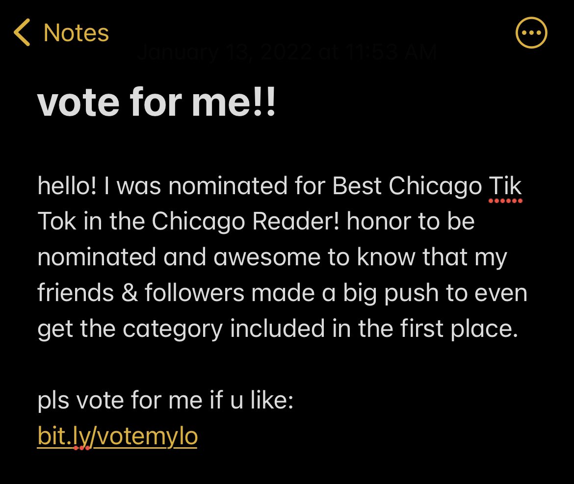 hi besties vote 4 me if u want as best Chicago tik tok bit.ly/votemylo