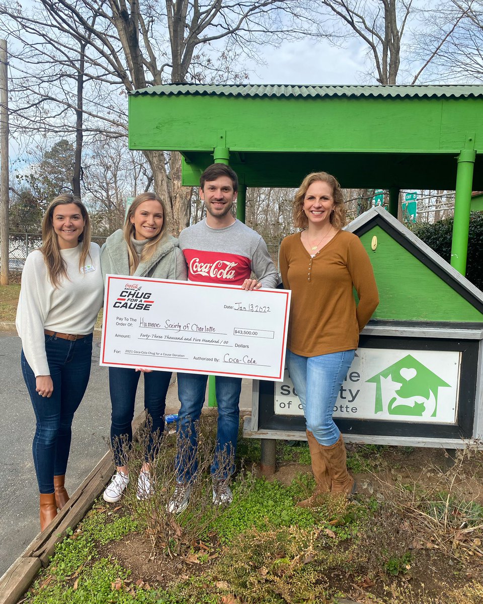 Starting the day off right! Thanks to my amigos at <a href="/CocaCola/">Coca-Cola</a> and <a href="/CocaColaRacing/">Coca-Cola Racing</a>, we were able to raise $43,500 for the animals at <a href="/humanecharlotte/">Humane Society of Charlotte</a> 🙏🏼🐶🐱 #adoptdontshop #CokePartner
