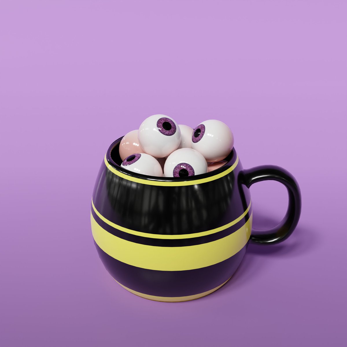 MibNox's tweet photo. Cup of eyes #28 on @opensea 
☕️👁️

#OpenSeaNFT #nft #3dart #blender #nftcollection https://t.co/17O1jLpGWL